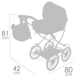 Decuevas Kočárek Koala 2024 skládací s batůžkem pro panenku miminko