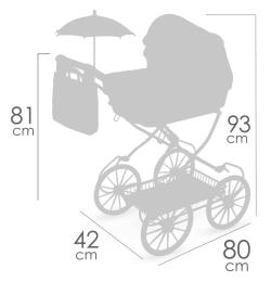 Decuevas Kočárek Sophie 2025 skládací s taškou pro panenku miminko