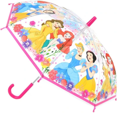 Deštník dětský Disney Princezny 60x65cm manuální transparentní holčičí Deštník dětský Disney Princezny 60x65cm manuální transparentní holčičí