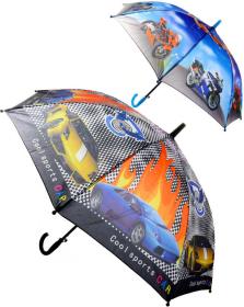 Deštník dětský klučičí Auta / Motorky vystřelovací různé druhy