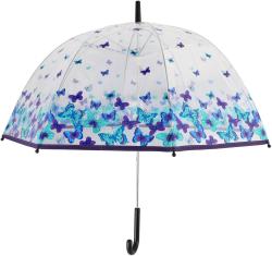 Deštník dětský průhledný 80cm s motýlky plast/kov