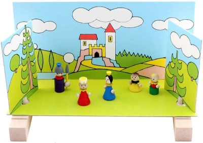 Detoa Divadlo magnetické Hrad (dřevěná hračka)