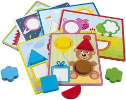 Detoa DŘEVO Baby vkládačka 6 předloh 15 dílků (dřevěná hračka)