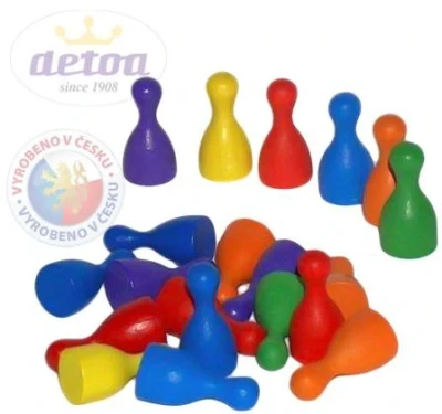 Detoa DŘEVO Figurky 25mm sada 24kusů v sáčku Detoa DŘEVO Figurky 25mm sada 24kusů v sáčku