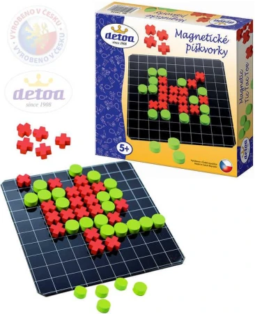 Detoa DŘEVO Hra Piškvorky magnetické (společenská hra)