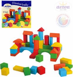 Detoa DŘEVO Kostky barevné set 50ks stavebnice v krabici (dřevěná hračka) Detoa DŘEVO Kostky barevné set 50ks stavebnice v krabici (dřevěná hračka)