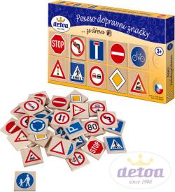 Detoa DŘEVO Pexeso dopravní značky 36 dílků (dřevěná hračka)