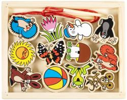 Detoa DŘEVO Provlékačka Krtek (Krteček) navlékací set 12 dílků s jehlou