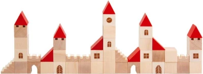 Detoa DŘEVO Stavebnice město kostky 100 dílků (dřevěná hračka)