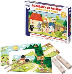 Detoa Magnetické divadlo se zvířátky do pohádky (dřevěná hračka)
