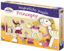 Detoa Puzzle magnetické Princezny v krabici (dřevěná hračka)