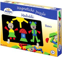 Detoa Puzzle medvědi magnetické (dřevěná hračka)