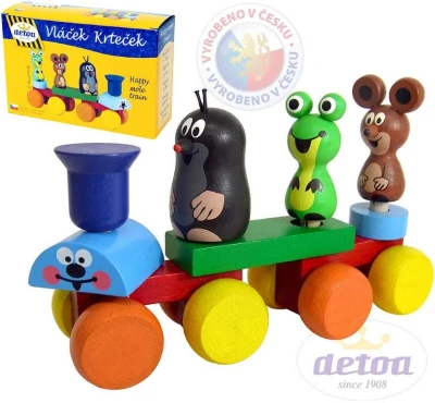 Detoa Vláčik Krtek (drevená hračka) Detoa Vláčik Krtek (drevená hračka)