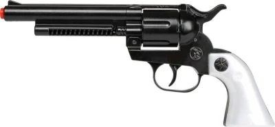 Dětská kapslovka kovbojský revolver kovový černý 12 ran na kapsle