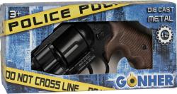 Dětská policejní kapslovka revolver Gold collection černý kovový 12 ran na kapsle