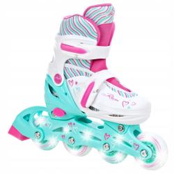 Raven Loret White dětské inline brusle - svítící kola LED