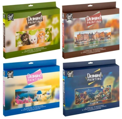 Diamantové malování kamínky mix 4druhy, velké 75x25cm Diamantové malování kamínky mix 4druhy, velké 75x25cm