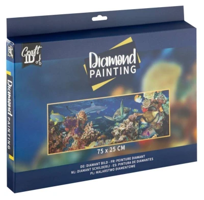 Diamantové malování kamínky mix 4druhy, velké 75x25cm