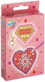 Diamantové malování výroba klíčenky srdce diamond painting 2 druhy