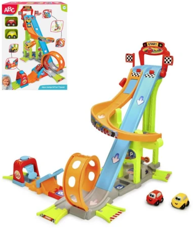 Dickie ABC Mega Jump herní set baby akční dráha se 2 autíčky Dickie ABC Mega Jump herní set baby akční dráha se 2 autíčky