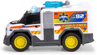 Dickie Auto ambulance sanitní vůz bílý s funkcemi na baterie Světlo Zvuk