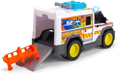 Dickie Auto ambulance sanitní vůz bílý s funkcemi na baterie Světlo Zvuk
