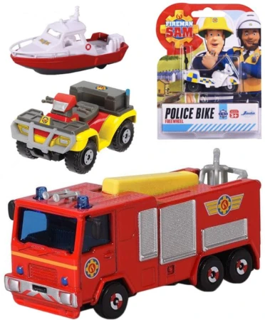Dickie Auto kovové Požárník Sam 1:64 volný chod 8 druhů Dickie Auto kovové Požárník Sam 1:64 volný chod 8 druhů