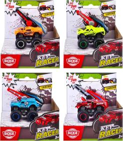 Dickie Auto off-road Key Racer velká kola set s vystřelovačem 4 druhy kov