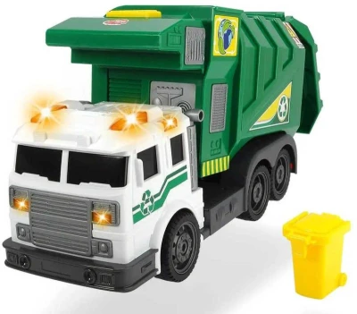 Dickie Auto popelářské 39cm set s kontejnerem na baterie Světlo Zvuk