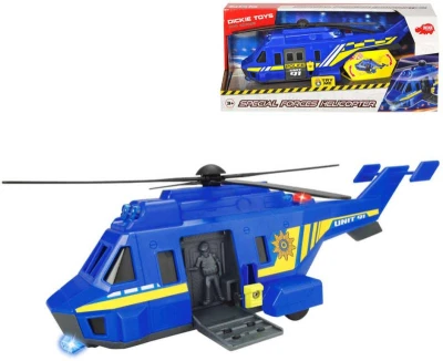 Dickie Helikoptéra policie Special Forces modrá na baterie Světlo Zvuk Dickie Helikoptéra policie Special Forces modrá na baterie Světlo Zvuk