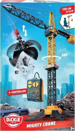 Dickie Jeřáb Mighty Crane věžový stavební 110cm ovládání na kabel na baterie