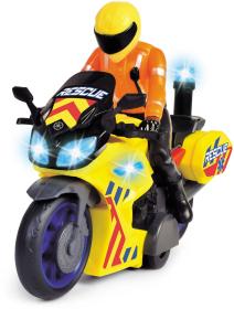 Dickie Motocykl Yamaha záchranářský na setrvačník na baterie Světlo Zvuk