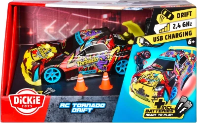 Dickie RC Auto Tornado Drift 4x4 na vysílačku 2,4GHz na baterie Světlo USB