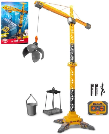 Dickie RC Jeřáb Titan Crane věžový na vysílačku 2,4GHz na baterie Světlo