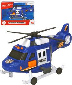 Dickie Vrtulník policejní záchranářský 18cm na baterie Světlo Zvuk