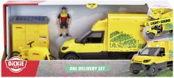 Dickie Zásilková doprava auto DHL s figurkou a doplňky na baterie Světlo Zvuk