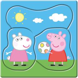 Dino Baby puzzle 12 dílků Peppa Pig Rodina 18x18cm skládačka 3v1 velké dílky