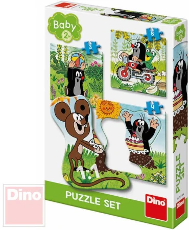 Dino Baby puzzle Krtek na louce (Krteček) 18x18cm 3v1 skládačka 12 dílků Dino Baby puzzle Krtek na louce (Krteček) 18x18cm 3v1 skládačka 12 dílků