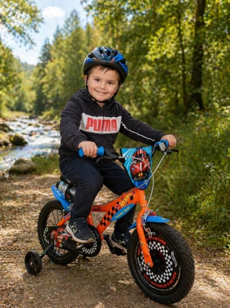 DINO BIKES Dětské kolo Hot Wheels oranžové 14 balanční kolečka