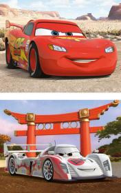 Dino DŘEVO Kostky dětské set 12ks Auta ve světě (Cars)