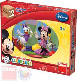 Dino DŘEVO Kostky obrázkové Mickey Mouse set 12ks kubus (dřevěná hračka)