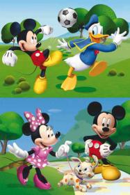 Dino DŘEVO Kostky obrázkové Mickey Mouse set 12ks kubus (dřevěná hračka)