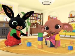 Dino DŘEVO Kubus Bing obrázkové kostky 12ks (dřevěná hračka)