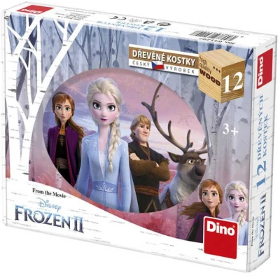 Dino DREVO Kubus Frozen 2 (Ľadové kráľovstvo) kocky obrázkové set 12ks