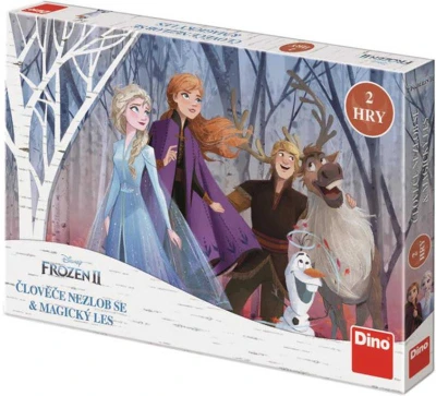 Dino Hra 2v1 Člověče nezlob se + Magický les Frozen 2 (společenská hra) Dino Hra 2v1 Člověče nezlob se + Magický les Frozen 2 (společenská hra)