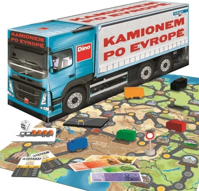 Dino HRA Kamionem po Evropě nový design (společenská hra)