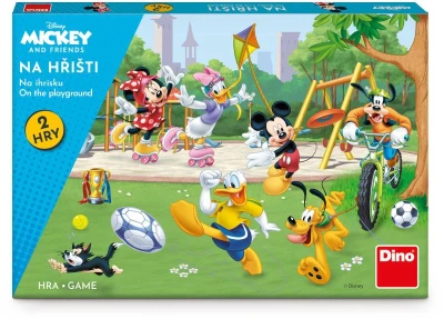 Dino Hra Mickey Mouse a kamarádi na hřišti 2v1 (společenská hra)