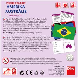 Dino Hra Poznej vlajky Amerika a Austrálie karetní (společenská hra)