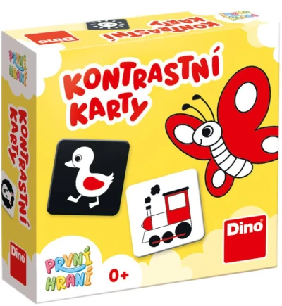 Dino HRA První hraní: Kontrastní karty 20ks 11x11cm pro miminko Dino HRA První hraní: Kontrastní karty 20ks 11x11cm pro miminko