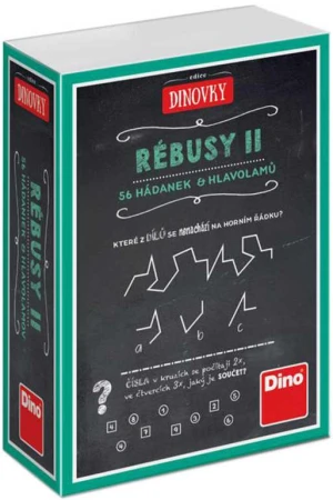 Dino Hra Rébusy II 56 hádanek a hlavolamů v krabici (společenská hra)